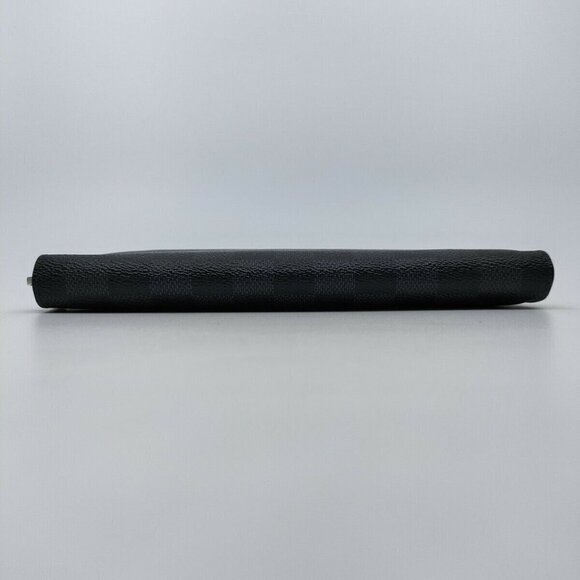 100% Authentic Louis Vuitton Organizer Damier Graphite Zippy Wallet - Picture 4 of 9